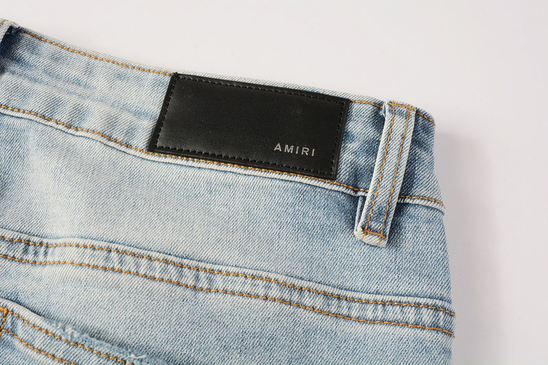 AMIRI Slim Jeans #8901 – Distressed Cotton Denim
