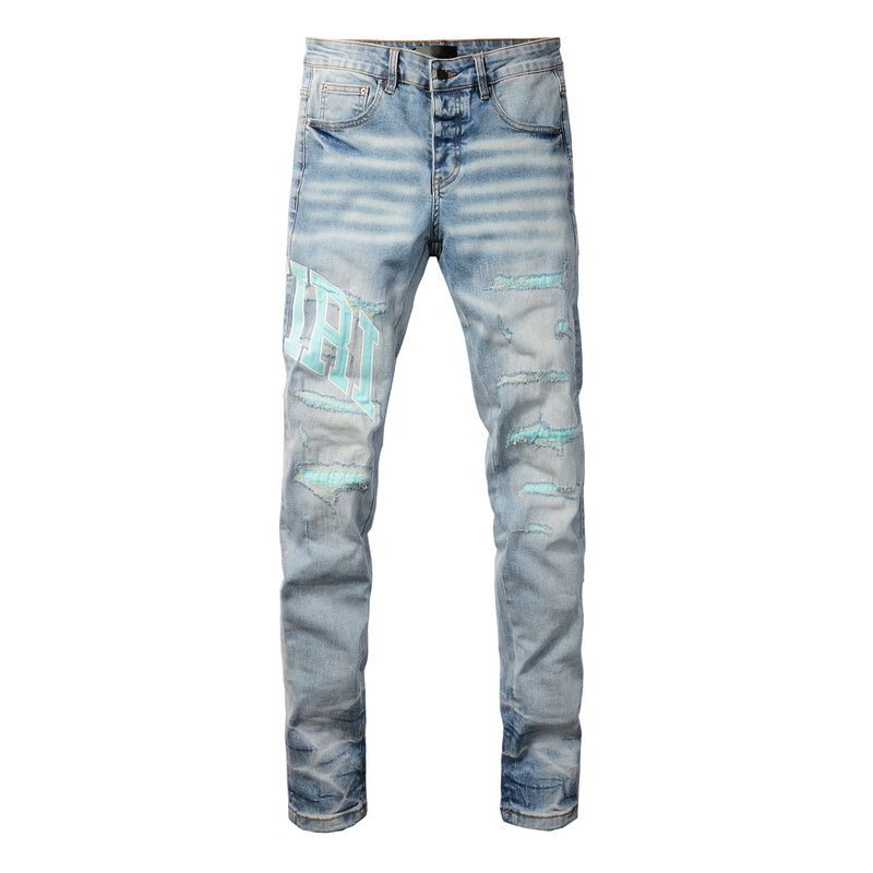 AMIRI Slim Jeans #8901 – Distressed Cotton Denim