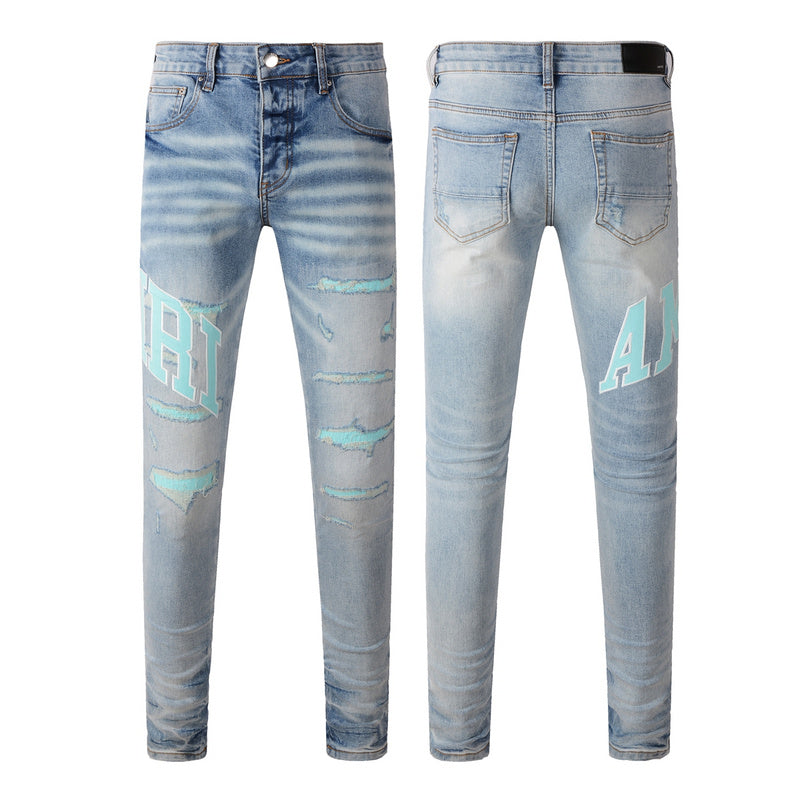 AMIRI Slim Jeans #8901 – Distressed Cotton Denim