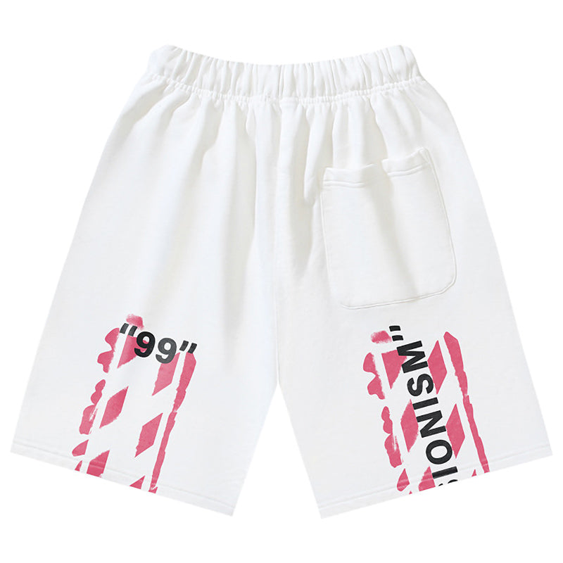 OFF-WHITE "Circle OFF" Badge Logo Cotton Sweatshorts