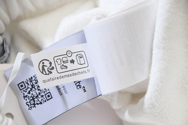 OFF-WHITE "Tape Circle" Deconstructed Logo Cotton Sweatshorts