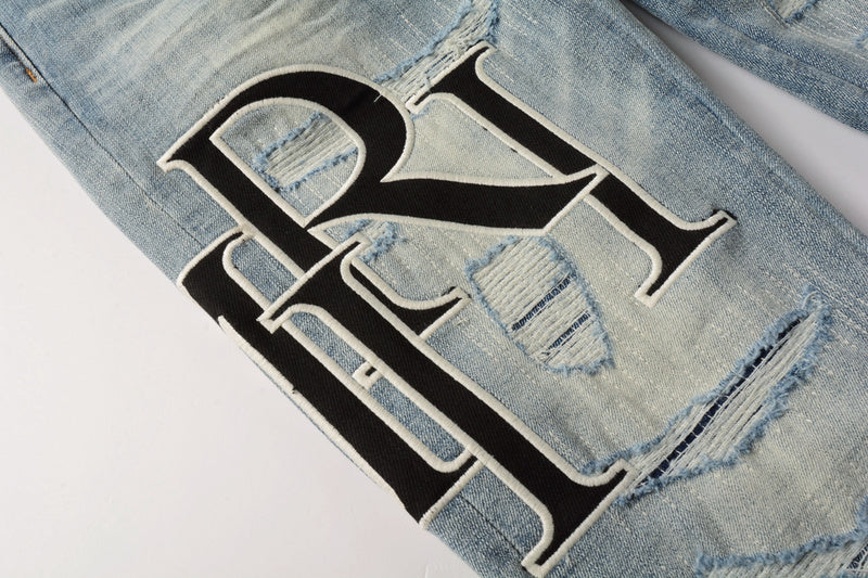 AMIRI Slim Fit Distressed Jeans – Full Length Denim
