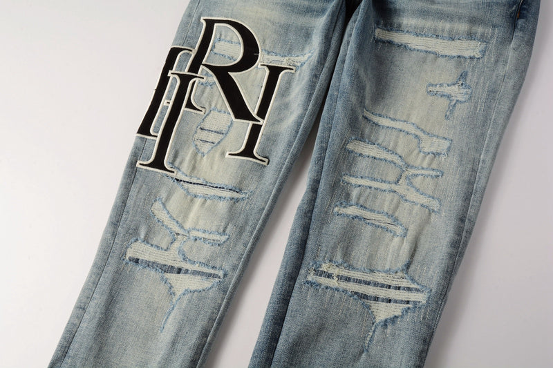 AMIRI Slim Fit Distressed Jeans – Full Length Denim