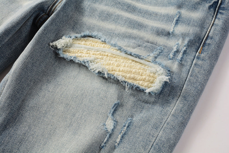 AMIRI Slim Fit Distressed Jeans – Full Length Denim