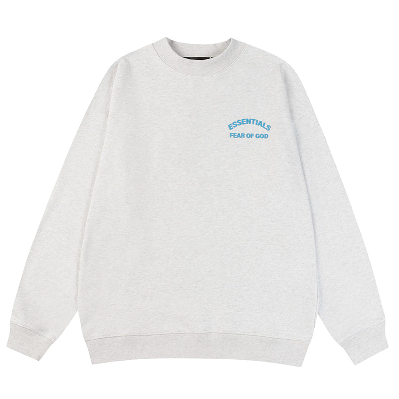 Fear of God Essentials Logo Sweatshirt – Black / White Grey
