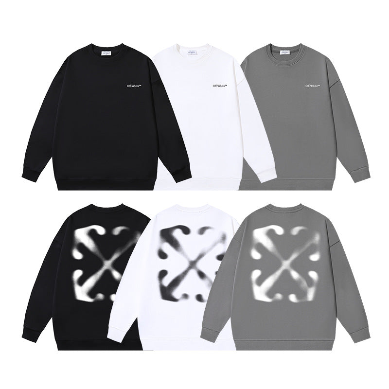 Off-White Logo Cotton Crewneck Sweatshirt