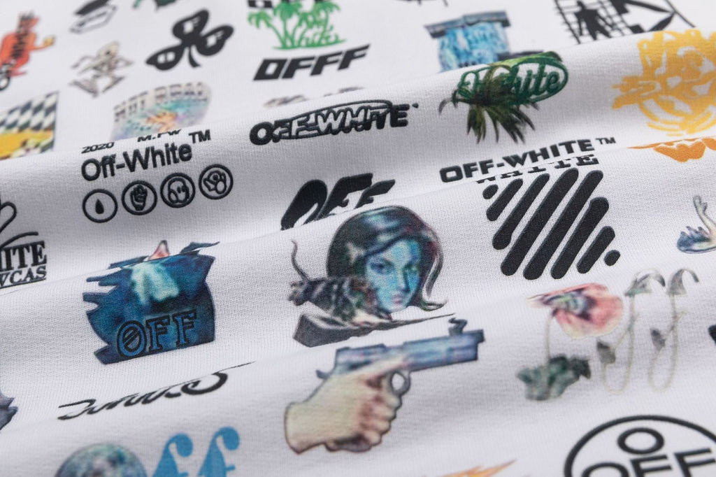 Off-White Sticker Pack All-Over Print Hoodie – Archive Graphic