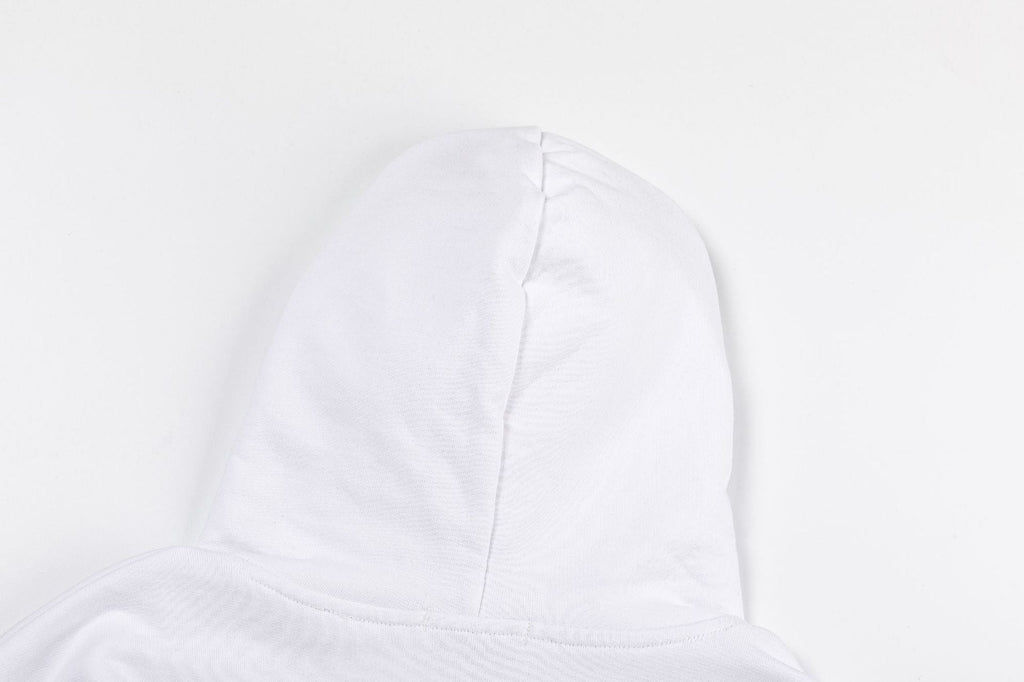 Off-White Logo Drawstring Hoodie — 100% Cotton Fleece