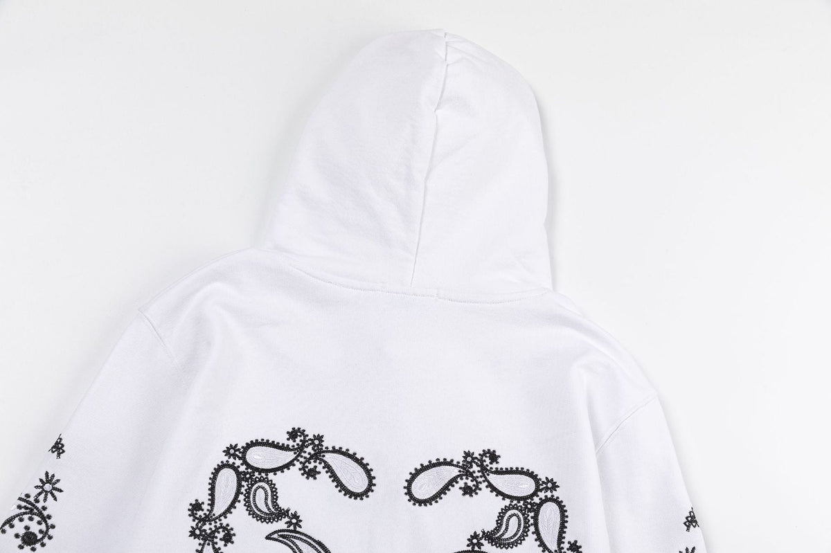 Off-White Logo Drawstring Hoodie — 100% Cotton Fleece