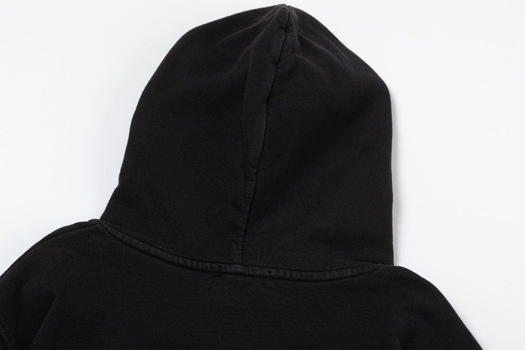 Off-White Logo Drawstring Hoodie — Black