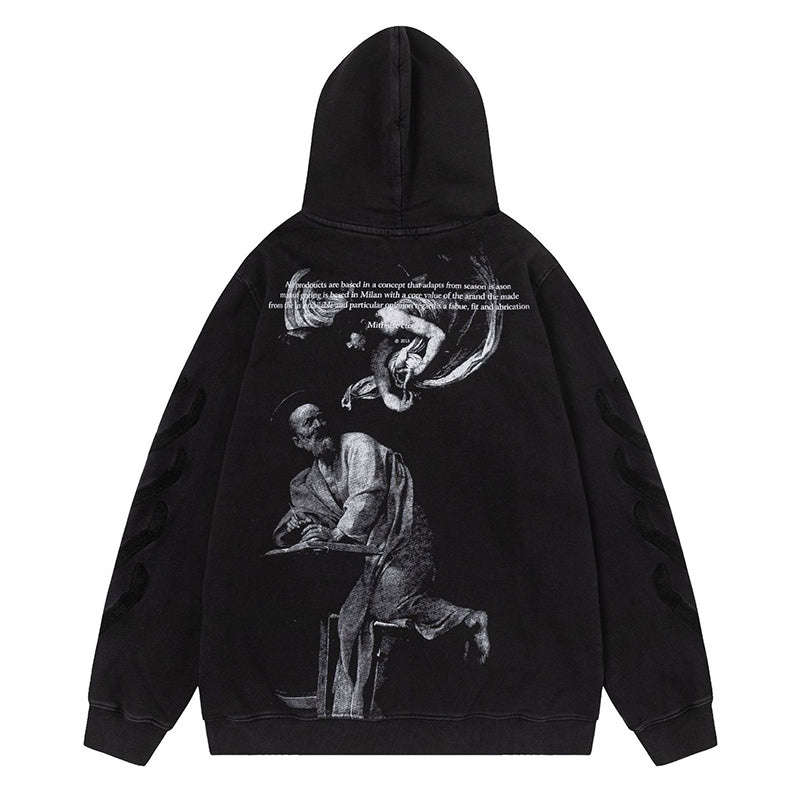 OFF-WHITE Logo Drawstring Hoodie (Black)