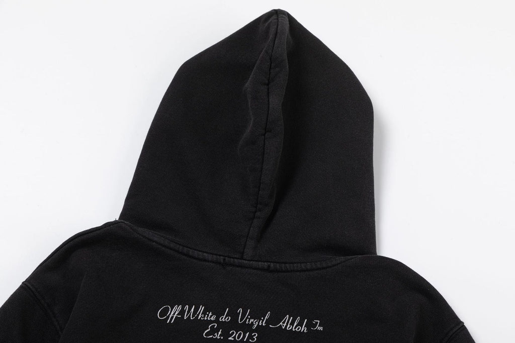 OFF-WHITE Logo Drawstring Hoodie (Black)