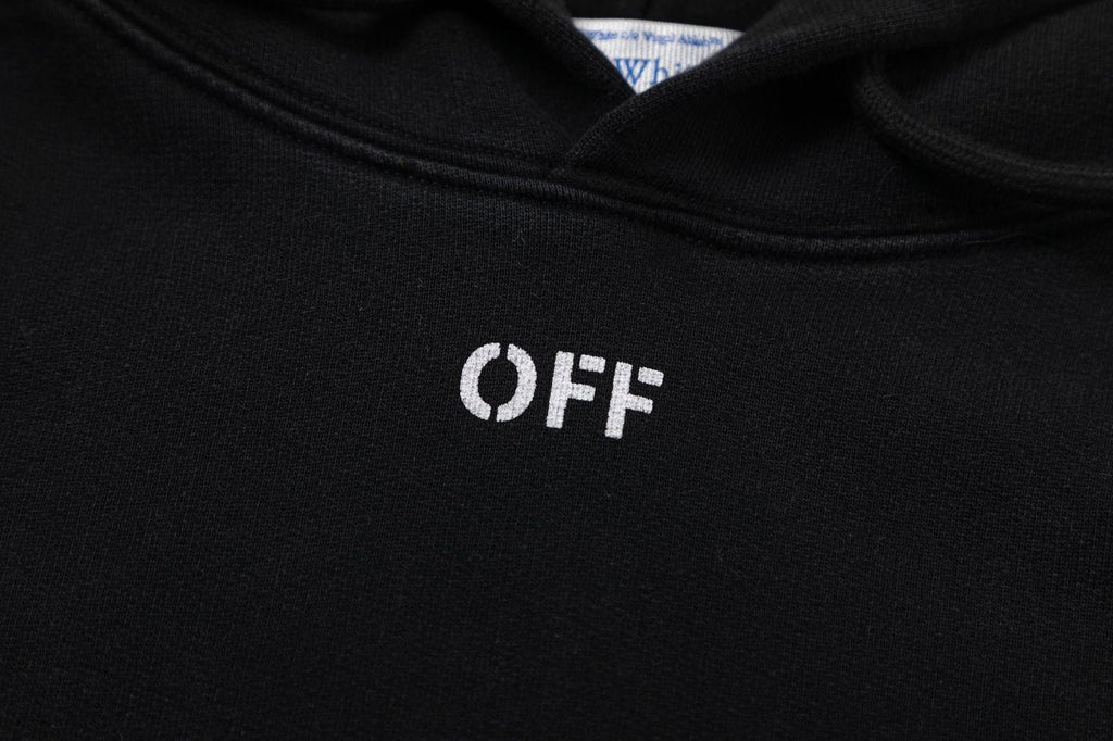 OFF-WHITE Logo Drawstring Hoodie (Black)