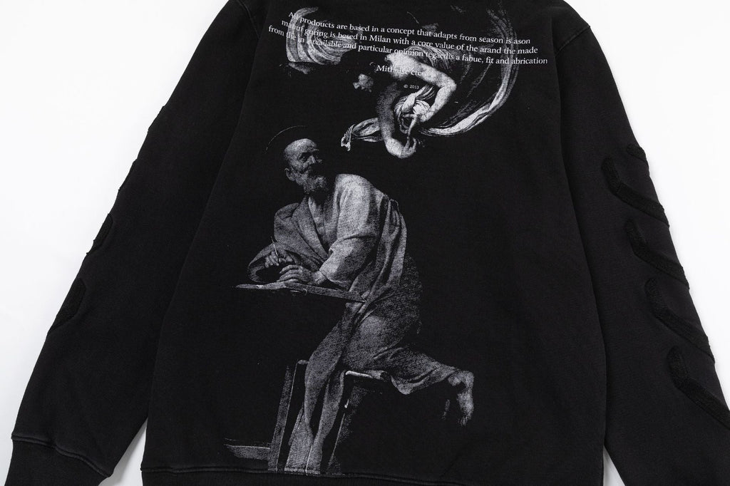 OFF-WHITE Logo Drawstring Hoodie (Black)