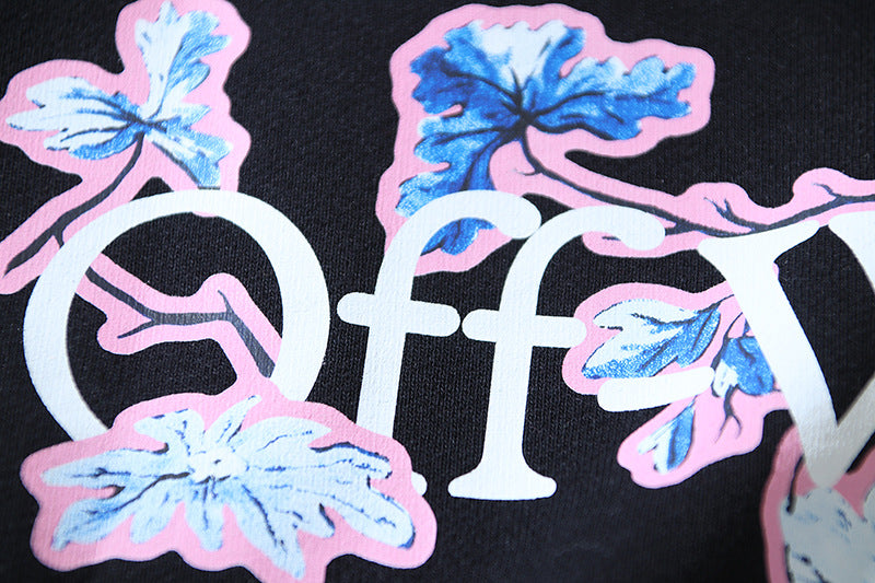 OFF-WHITE Floral Logo Print Hoodie