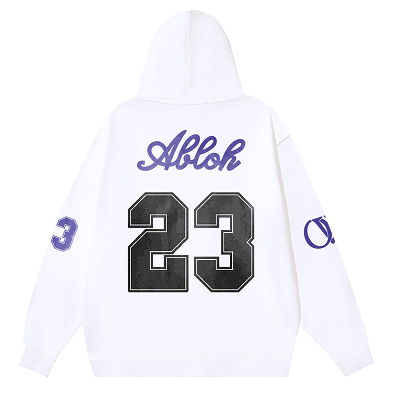 Off-White Logo Drawstring Hoodie — White / Black