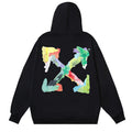 Off-White Logo Drawstring Hoodie — Black / White