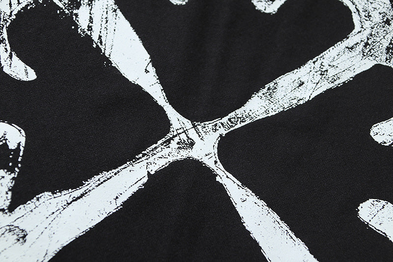 Off-White Logo Drawstring Hoodie — Black / White / White Red