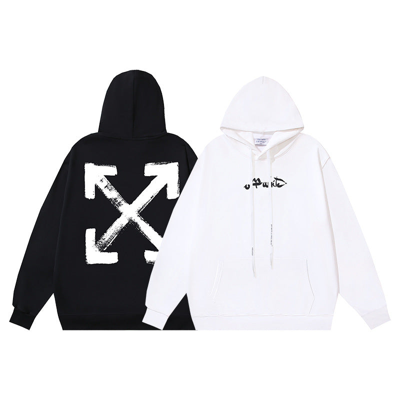 Off-White Brushstroke Arrow Hoodie – Classic Logo Back Print