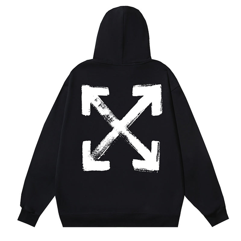 Off-White Brushstroke Arrow Hoodie – Classic Logo Back Print