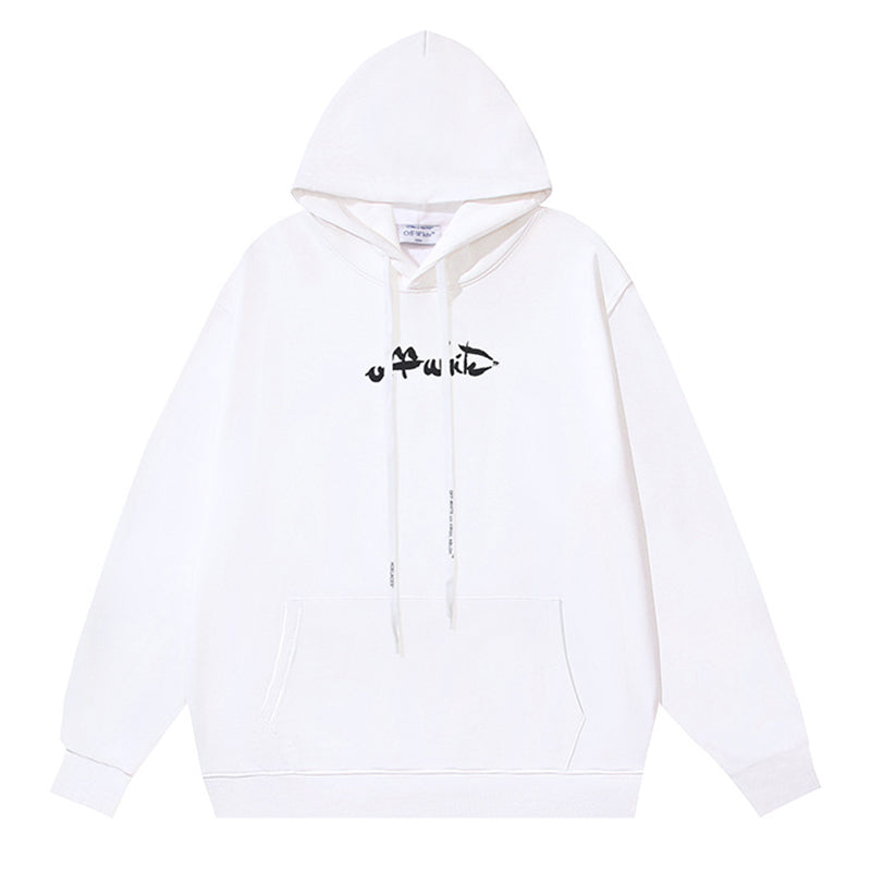 Off-White Brushstroke Arrow Hoodie – Classic Logo Back Print