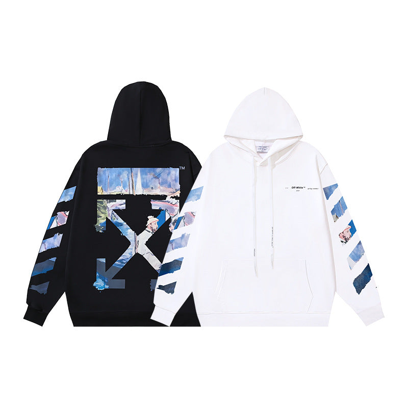 Off-White Monet Impressionism Arrow Hoodie – Painting Print