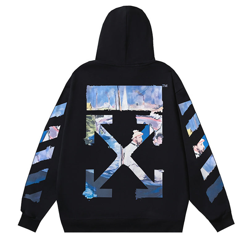 Off-White Monet Impressionism Arrow Hoodie – Painting Print