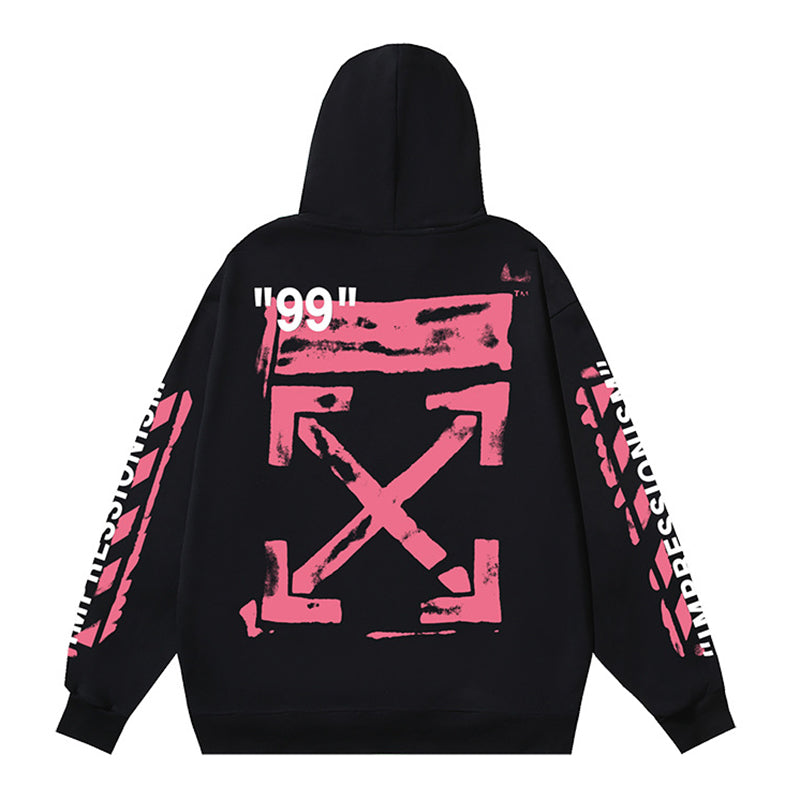 Off-White "99" Impressionism Arrow Hoodie – Pink Brushstroke