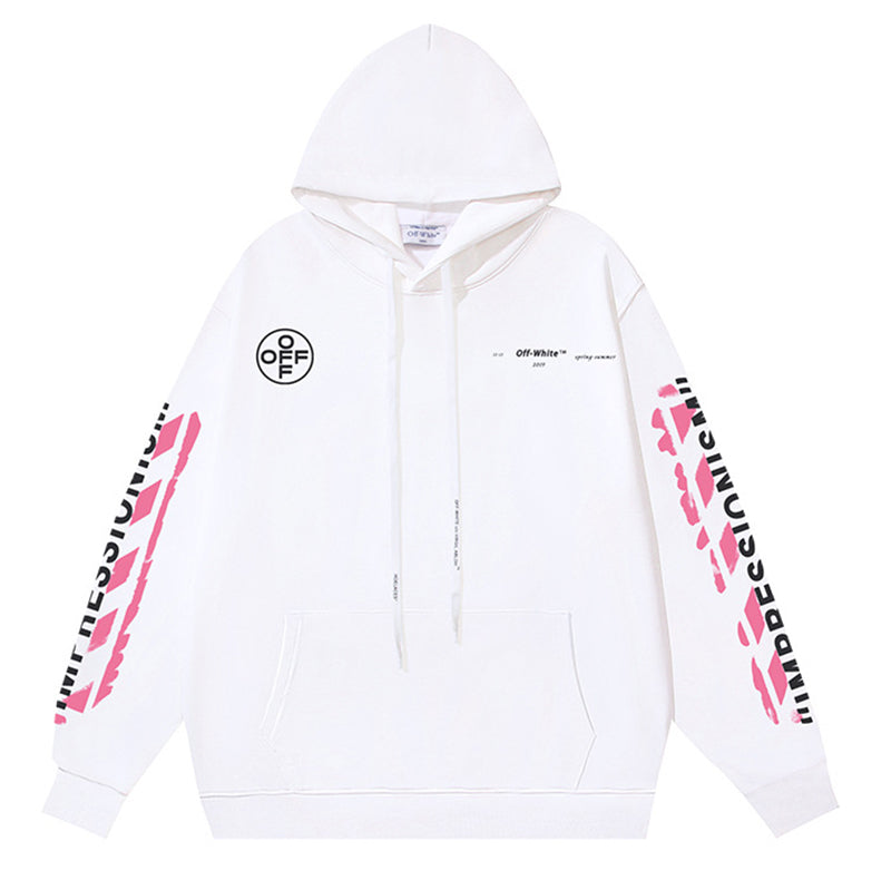 Off-White "99" Impressionism Arrow Hoodie – Pink Brushstroke
