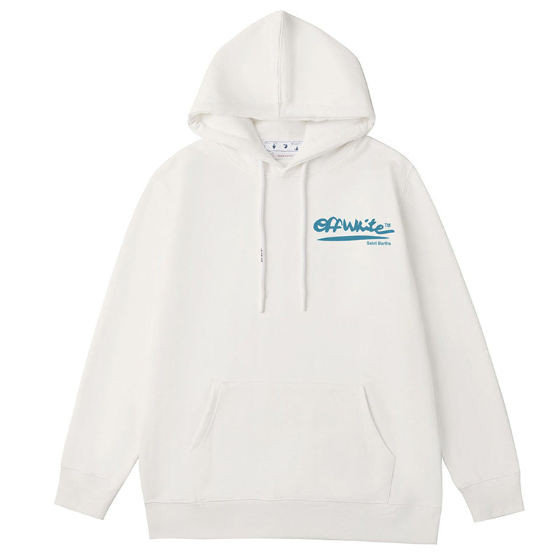 Off-White Saint Barths Script Logo Hoodie – Resort Streetwear