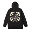 Off-White Moon Arrow Skate Short Hoodie — Black