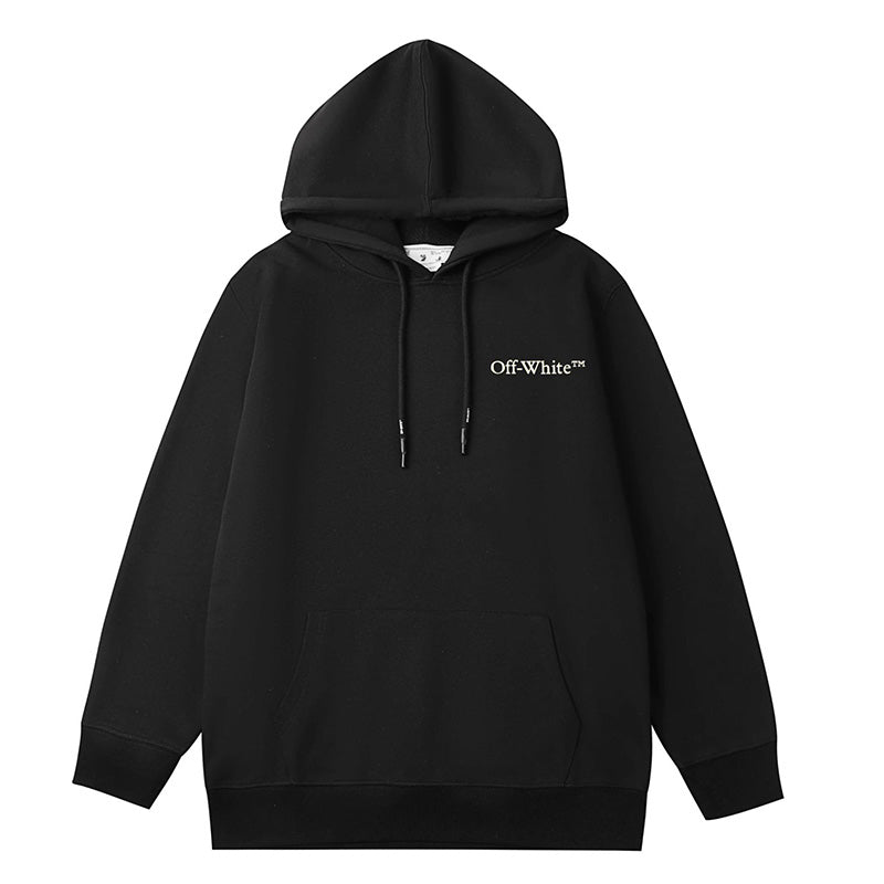 Off-White Moon Arrow Skate Short Hoodie — Black