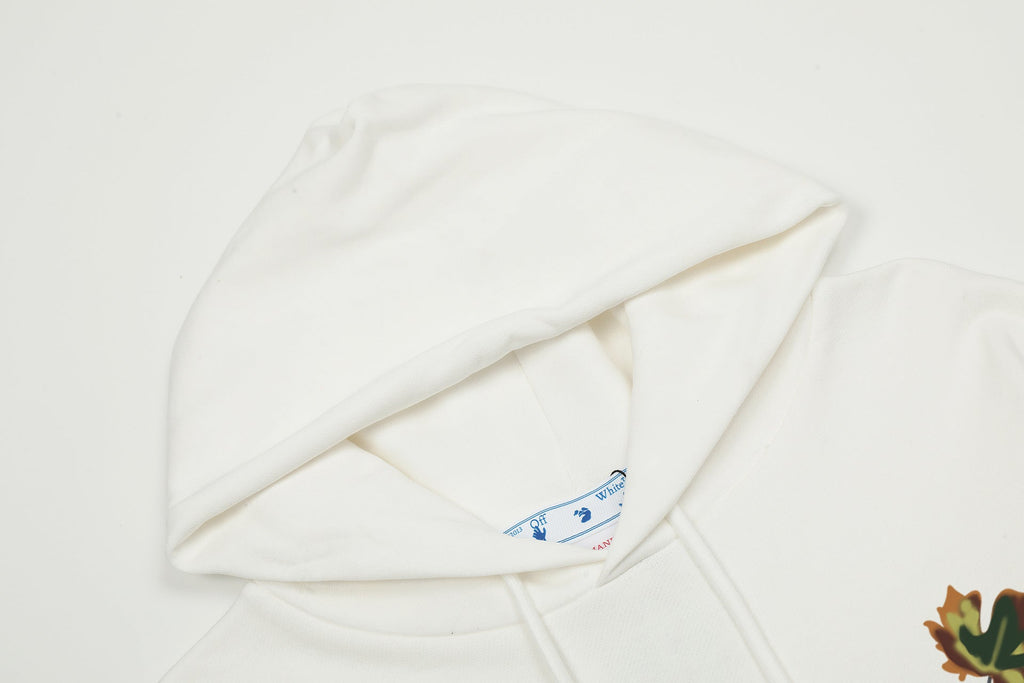 Off-White Arrow Logo Pullover Hoodie — White / Black