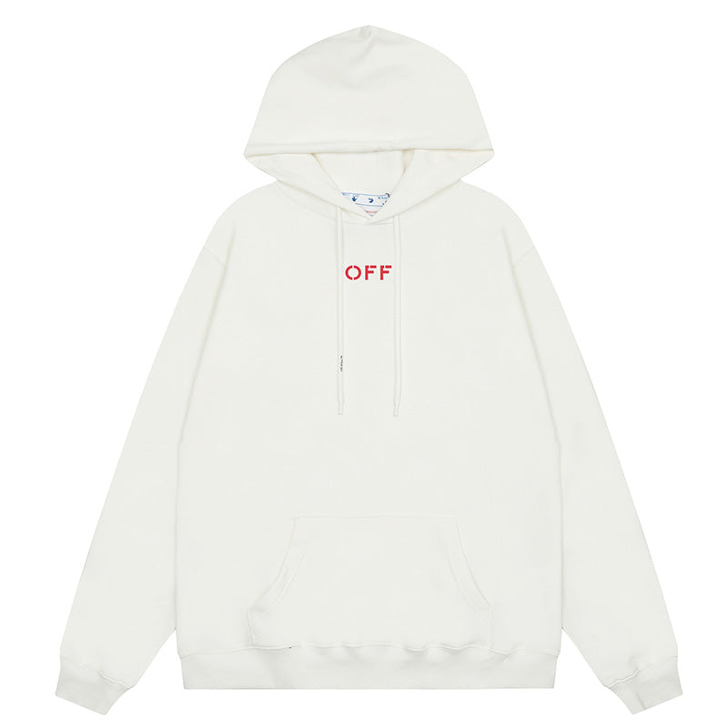 Off-White Stencil Hoodie — White / Black