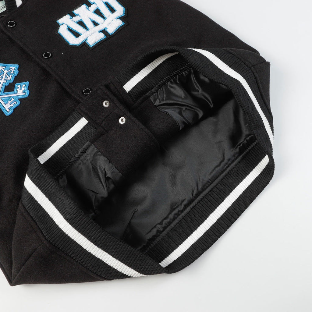 OFF-WHITE Keys Multi-Patch Varsity Baseball Jacket