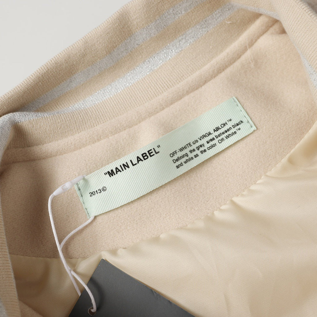 OFF WHITE Baseball Jacket – Apricot