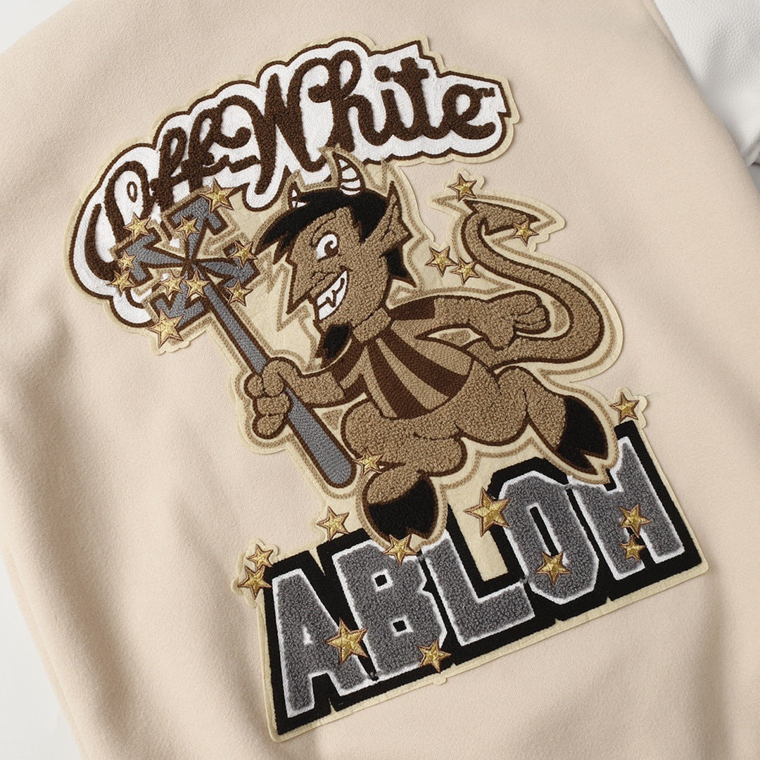 OFF WHITE Baseball Jacket – Apricot
