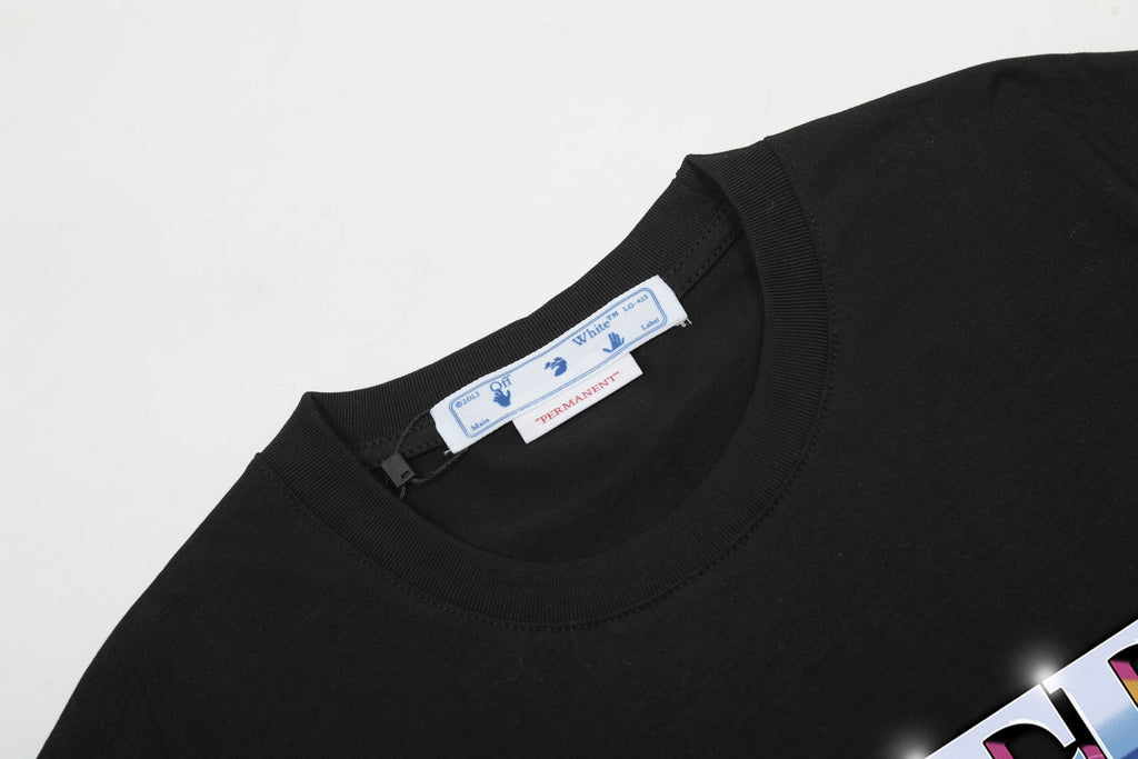 Off-White Alphabet Arrow Pattern T-Shirt (Black/White)