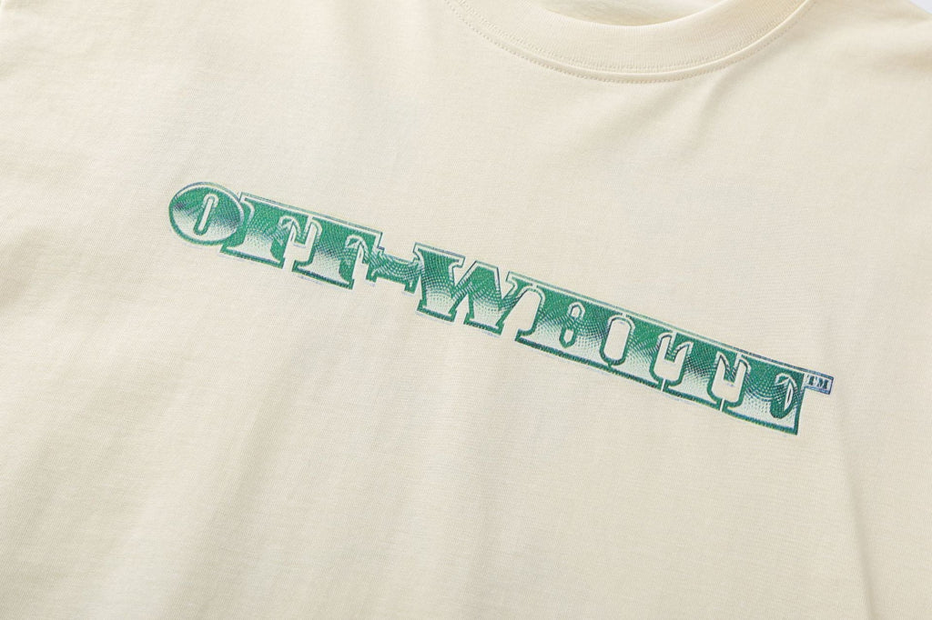 Off-White Cash Arrow T-Shirt — Apricot / Black / White