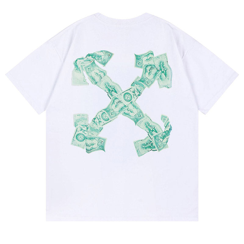 Off-White Cash Arrow T-Shirt — Apricot / Black / White