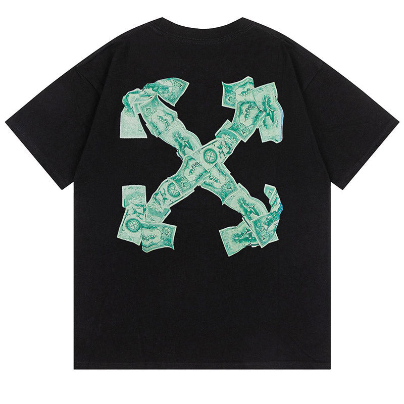 Off-White Cash Arrow T-Shirt — Apricot / Black / White