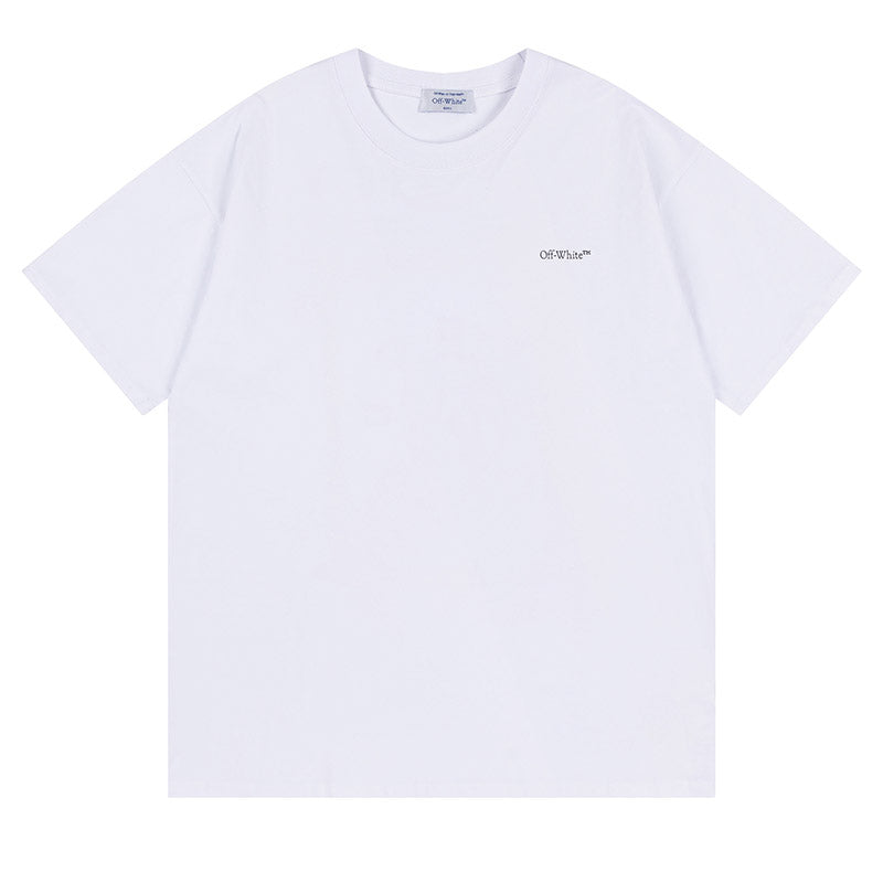 Off-White 3D Letter Pattern T-Shirt — Black / White
