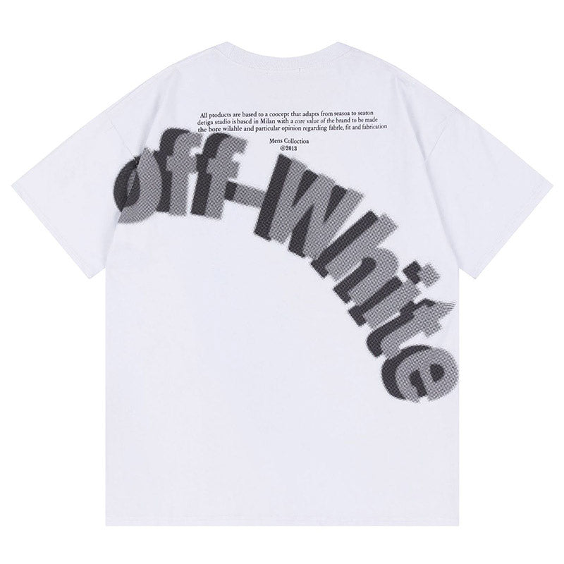 Off-White 3D Letter Pattern T-Shirt — Black / White