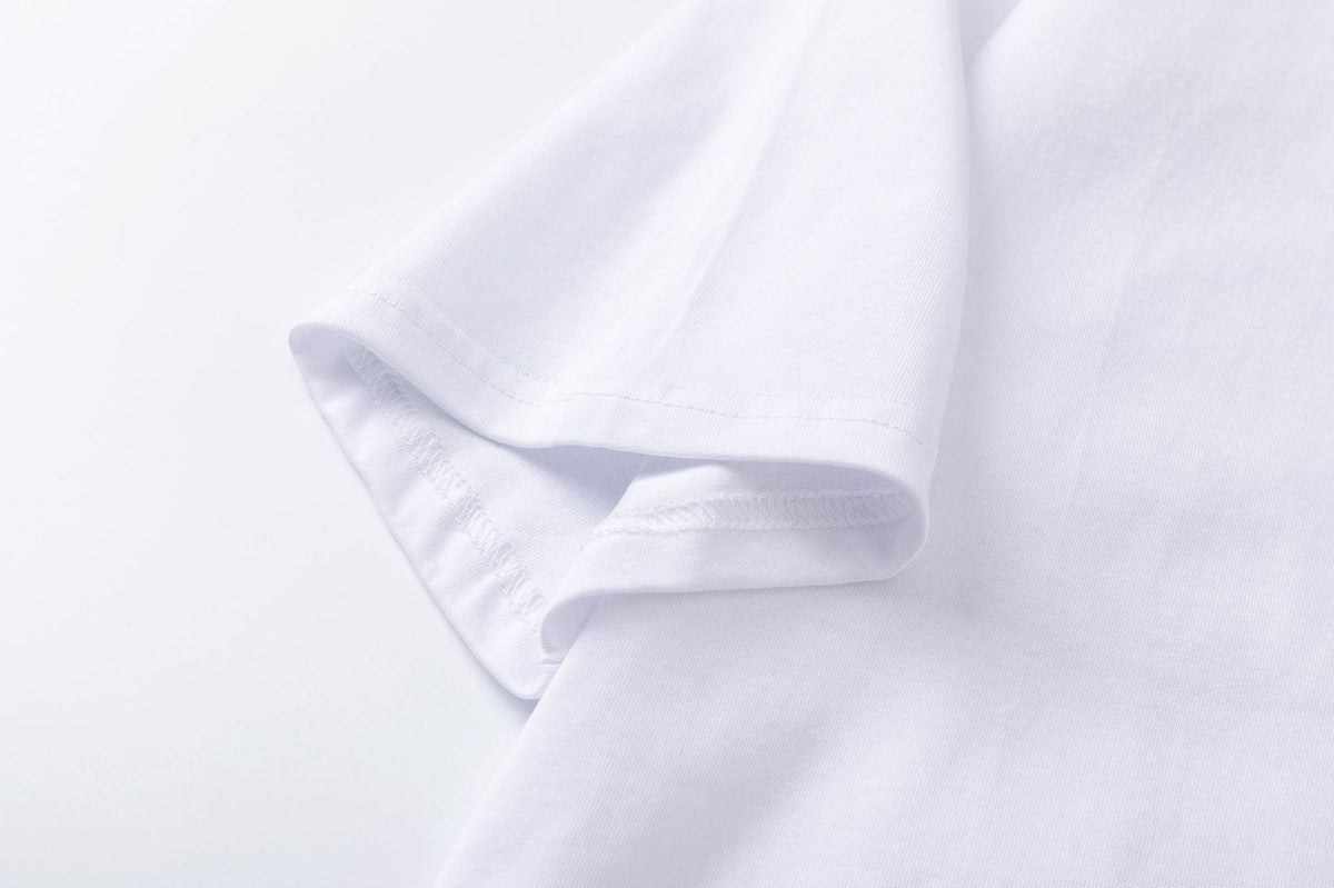 Off-White Cotton Cherub Print T-Shirt — Black / White