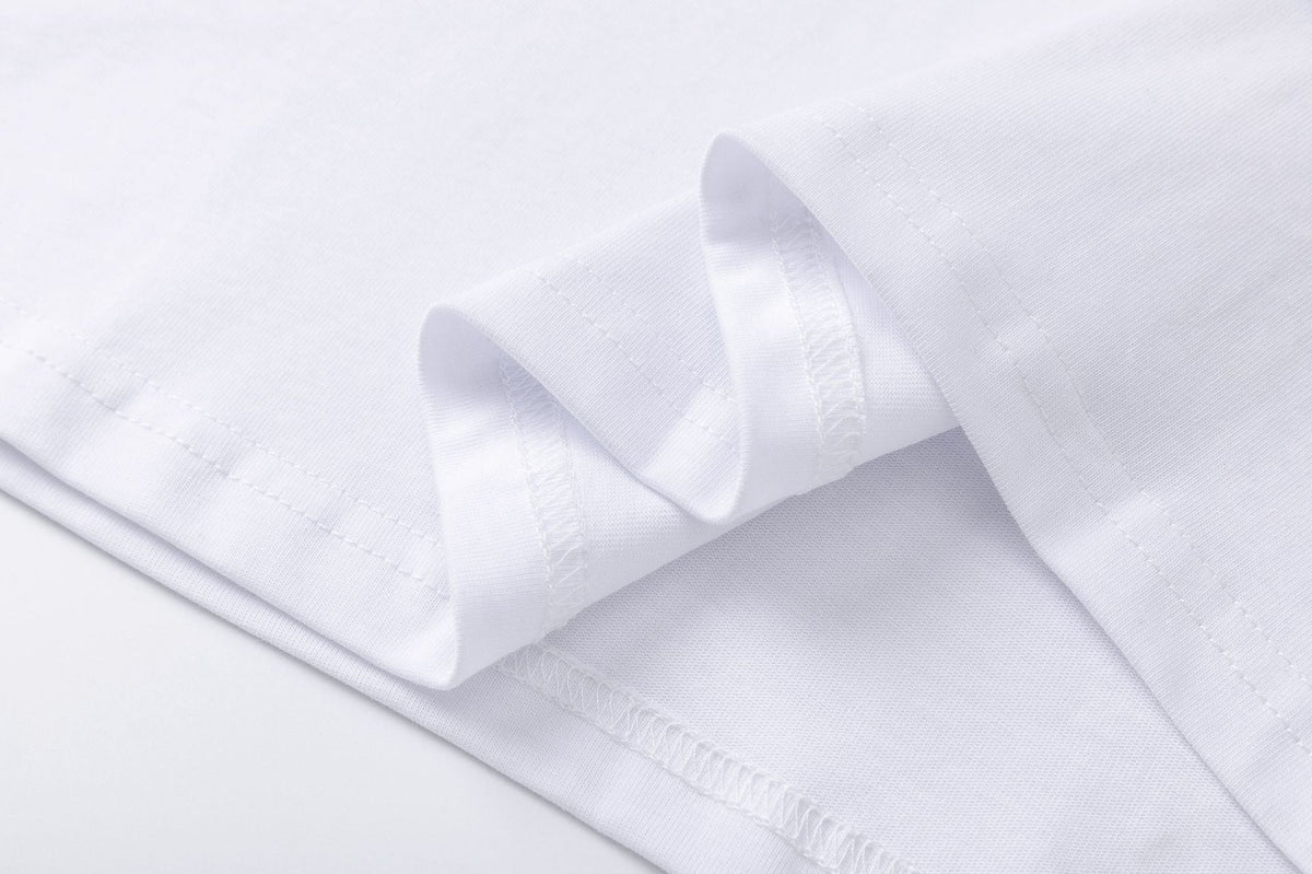 Off-White Cotton Cherub Print T-Shirt — Black / White