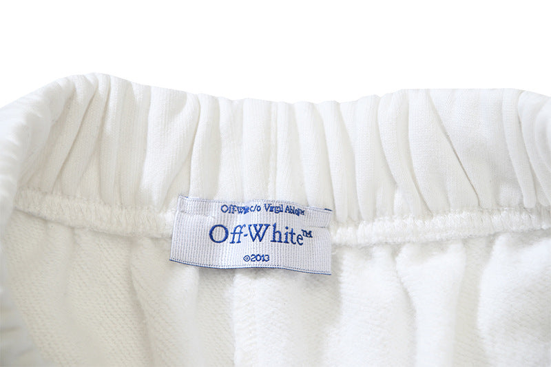 OFF-WHITE "Blur Arrow" Motion Graphic Cotton Sweatshorts