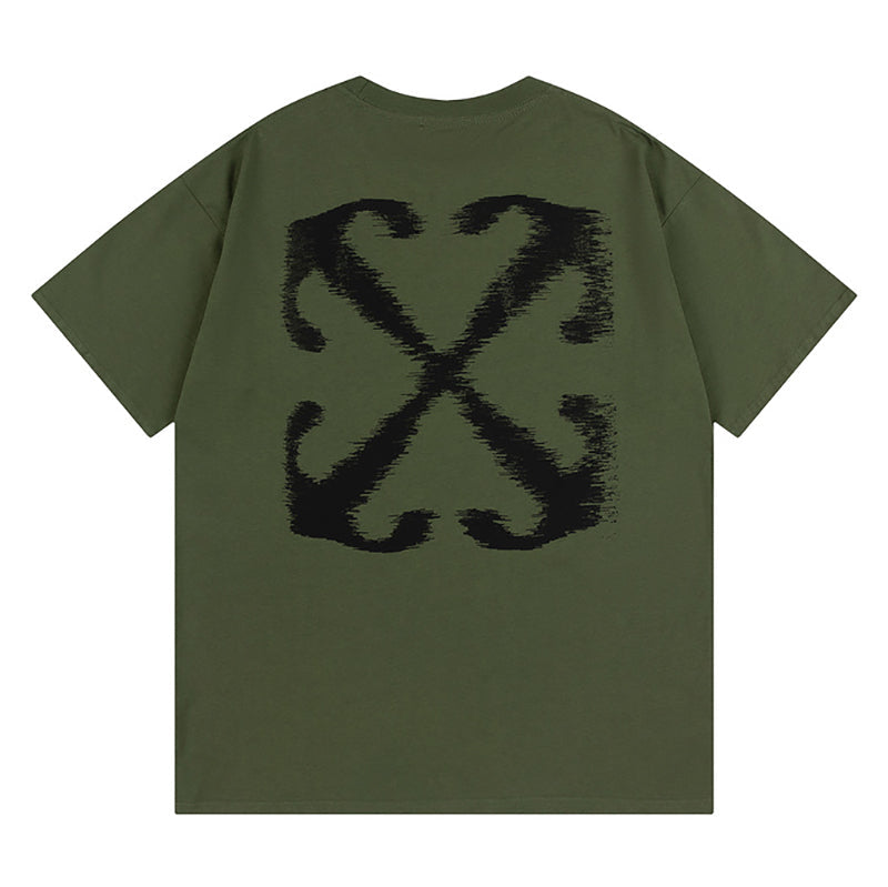 Off-White Arrow Logo Back T-Shirt — Black / Grey / Green