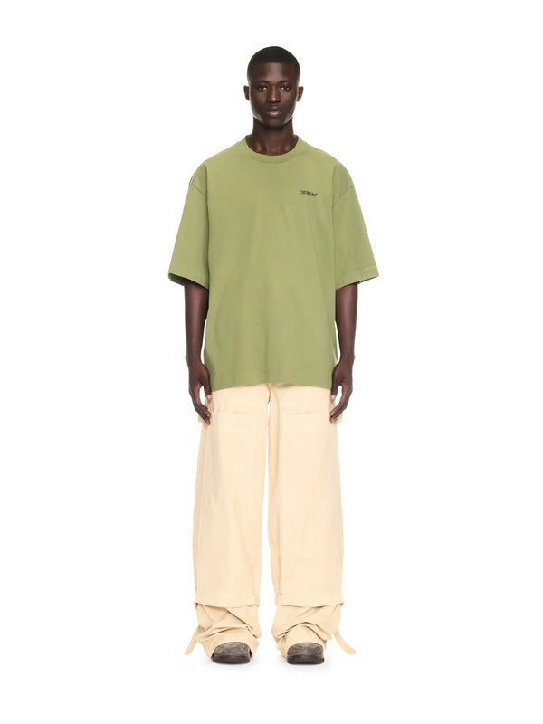 Off-White Arrow Logo Back T-Shirt — Black / Grey / Green