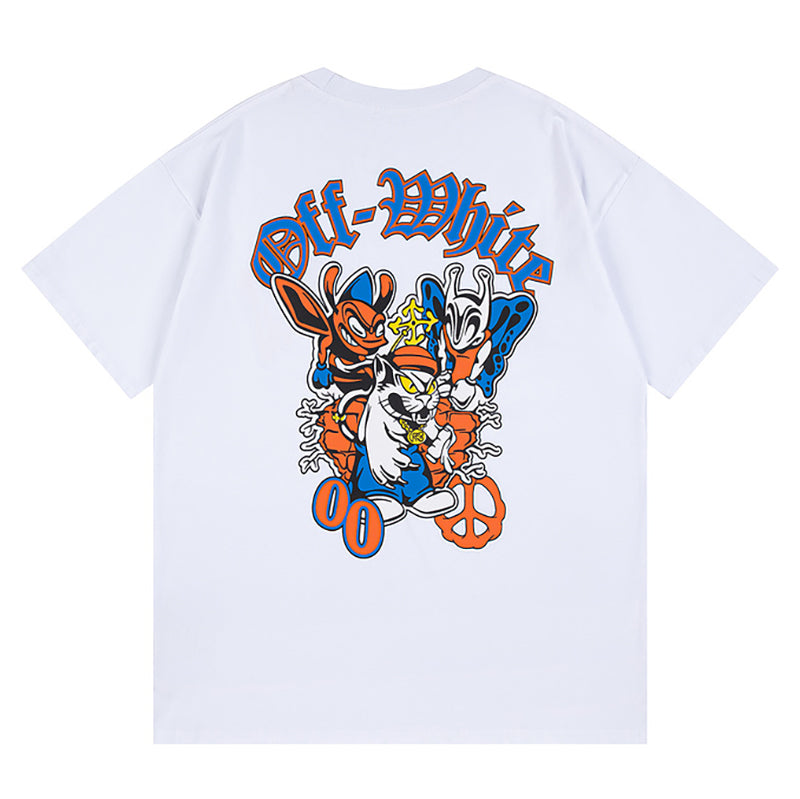 Off-White Gang Skate T-Shirt — Blue / Black / Grey / White