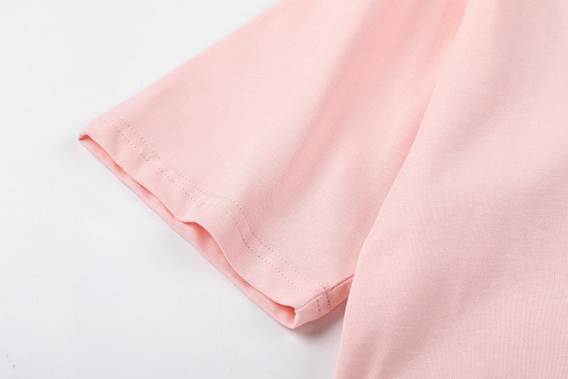Off-White Logo Print T-Shirt — Pink / Black / White / Grey